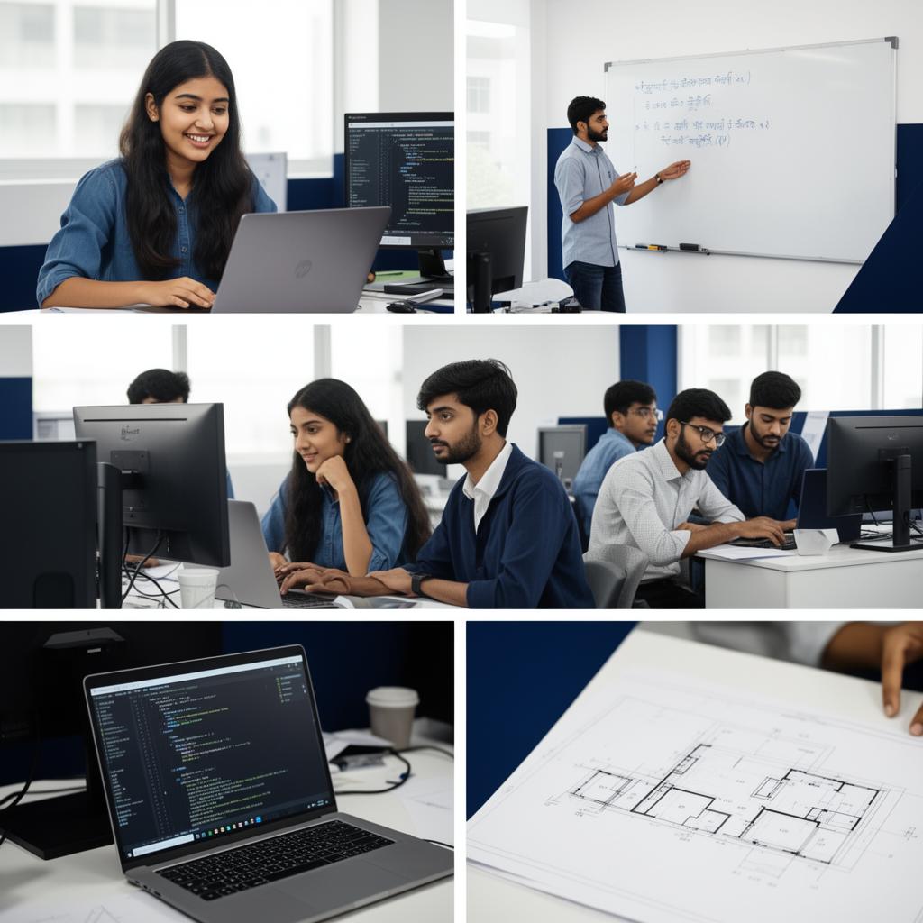 Students learning at Unitech Bangladesh